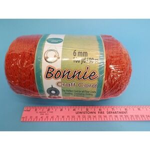 *NEW*🪢Pepperell Bonnie Macrame Craft Cord - 6mm X 100yd - RED  color